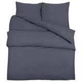 Vidaxl Duvet Overlay Set Leicht 140 x 200 cm Mikrofaser -Anthrazit