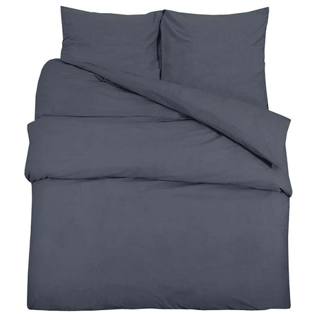 Vidaxl Duvet Overlay Set Leicht 155 x 220 cm Mikrofaser -Anthrazit