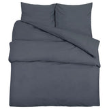 Vidaxl Duvet -Overlay -Set Leicht 200x200 cm Mikrofaser -Anthrazit