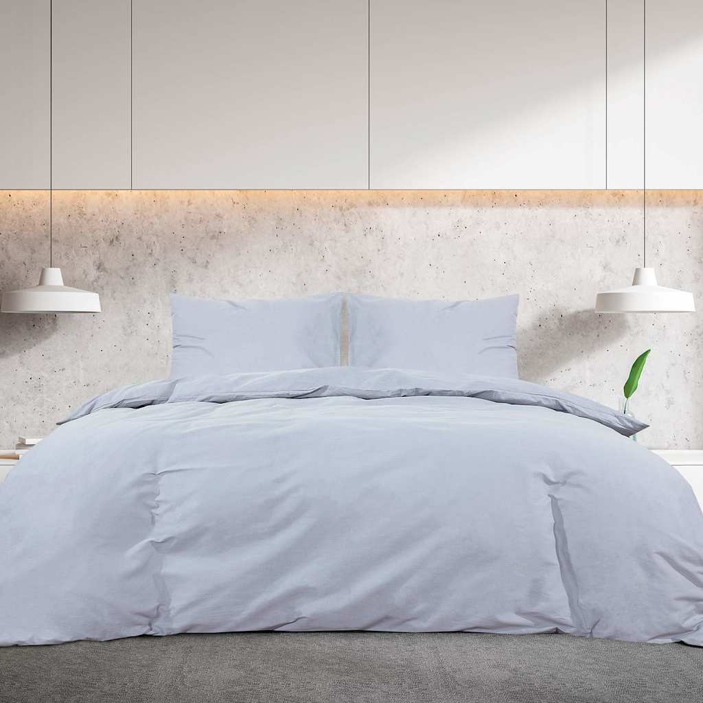 Vidaxl Duvet -Overlay -Set Leicht 220x240 cm Mikrofasergrau