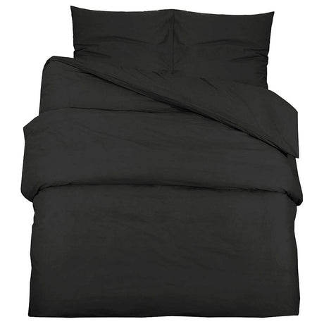 Vidaxl Duvet Crossing Set Leicht 140x200 cm Mikrofaserschwarz