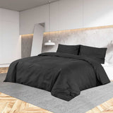 Vidaxl Duvet Overlay Set Leichtes Gewicht 200x200 cm Mikrofaserschwarz
