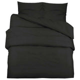 Vidaxl Duvet Overlay Set Leicht 135x200 cm Mikrofaserschwarz
