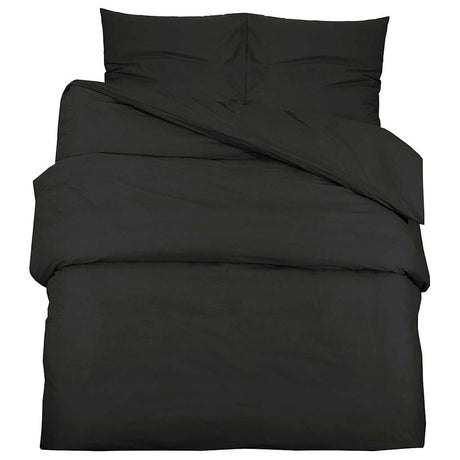 Vidaxl Duvet Overlay Set Leichtes Gewicht 200x200 cm Mikrofaserschwarz