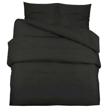Vidaxl Duvet Overlay Set Leichtes Gewicht 200x220 cm Mikrofaserschwarz