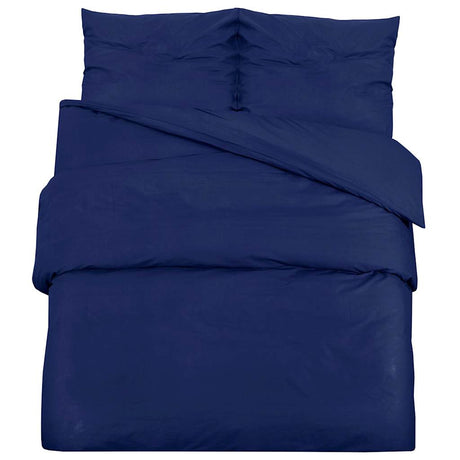 Vidaxl Duvet Crossing Set 140x200 cm Mikrofaser Marine Blau