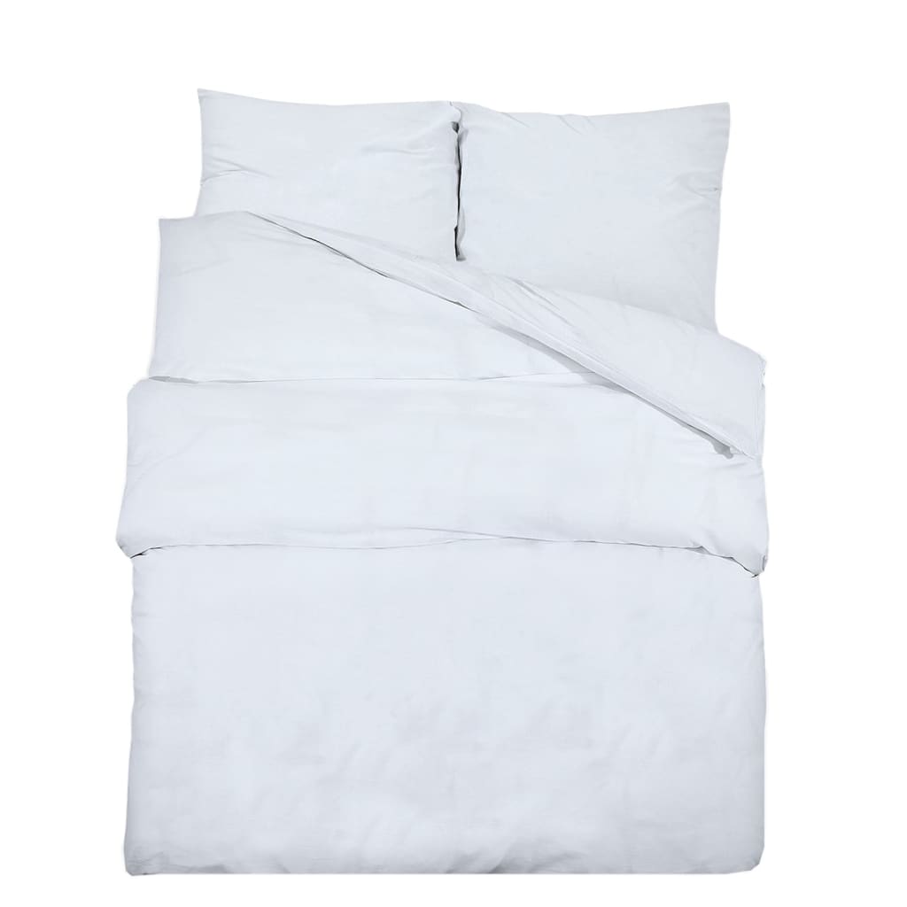 Vidaxl Duvet Crossing Set Leicht 200x200 cm Mikrofaser Weiß