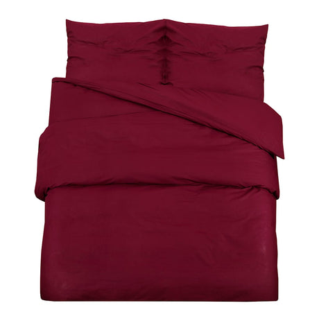 Vidaxl Duvet Crossing Set Leicht 135x200 cm Mikrofaser Bordeaux