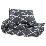VIDAXL -Duvet -Überraschungs -Set 140x200 cm Baumwollgrau