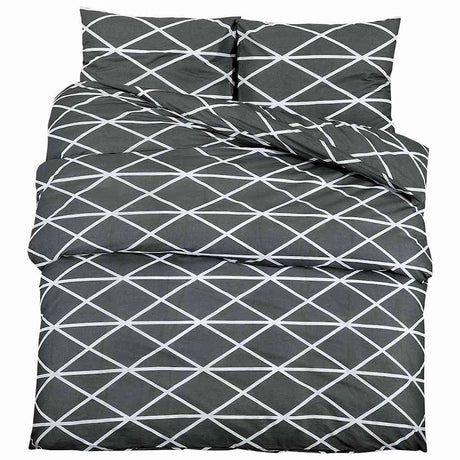 Vidaxl Duvet Crossing Set 200x200 cm Baumwollgrau