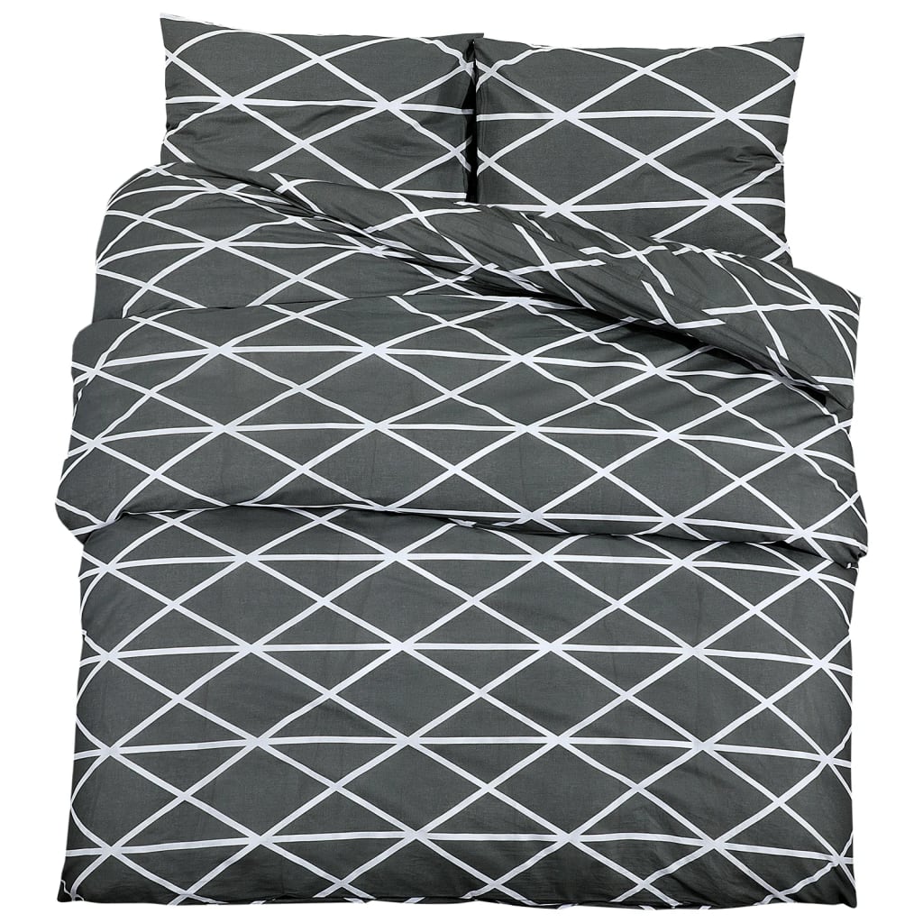 VIDAXL -Duvet -Überraschungs -Set 260x240 cm Baumwollgrau