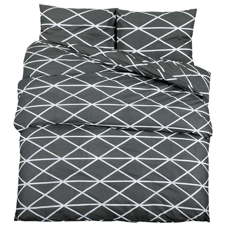 VIDAXL -Duvet -Überraschungs -Set 260x240 cm Baumwollgrau