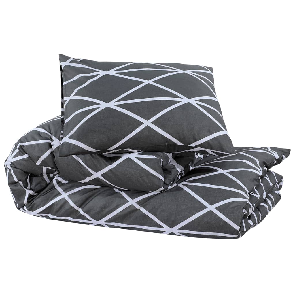 VIDAXL -Duvet -Überraschungs -Set 260x240 cm Baumwollgrau