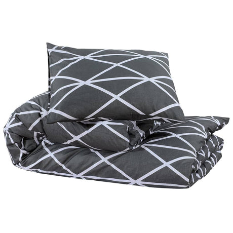 VIDAXL -Duvet -Überraschungs -Set 135x200 cm Baumwollgrau