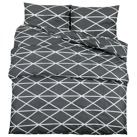 Vidaxl Duvet Overray Set 200x220 cm Baumwollgrau