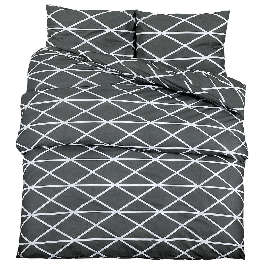 VIDAXL -Duvet -Überraschungs -Set 140x200 cm Baumwollgrau