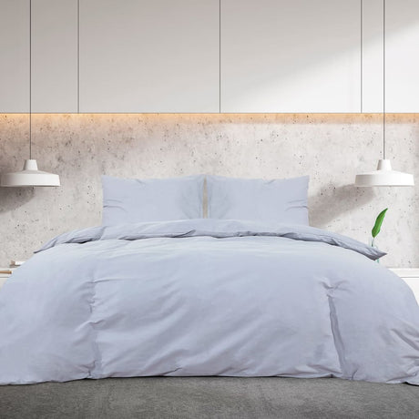VIDAXL -Duvet -Überraschungs -Set 135x200 cm Baumwollgrau