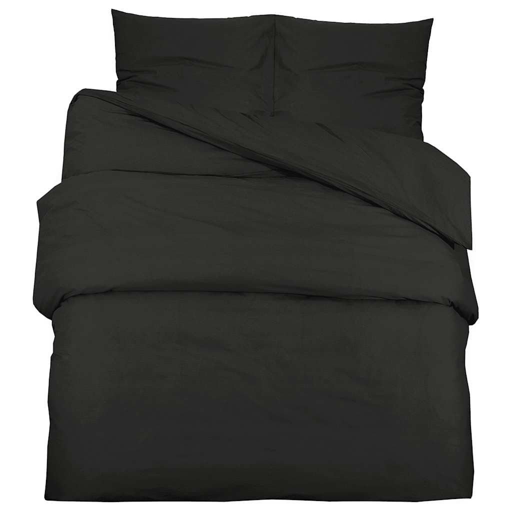 Vidaxl Duvet Overray Set 240x220 cm Baumwollschwarz