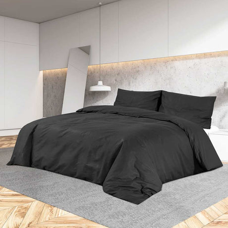 Vidaxl Duvet Overray Set 240x220 cm Baumwollschwarz