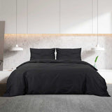 Vidaxl Duvet Overlay Set 260x240 cm Baumwollschwarz