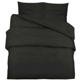 Vidaxl Duvet Overlay Set 135x200 cm Baumwollschwarz
