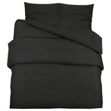 Vidaxx Bettbezug-Set 140x200 cm Baumwolle schwarz