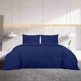 Vidaxl dekbedovertrekset 240x220 cm katoen marineblauw
