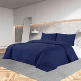 Vidaxl dekbedovertrekset 240x220 cm katoen marineblauw