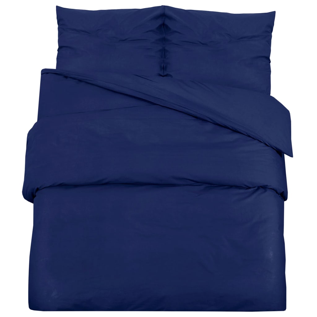 Vidaxl dekbedovertrekset 220x240 cm katoen marineblauw