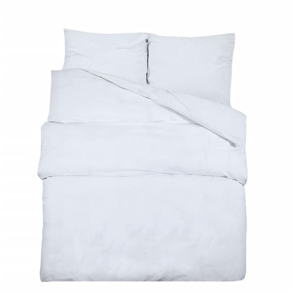 Vidaxl Duvet Crossing Set 225x220 cm Baumwoll weiß
