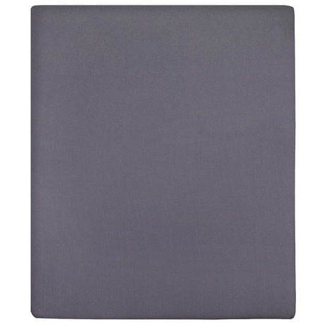 Vidaxl ausgestattete Blätter 2 ST Jersey 140x200 cm Baumwoll -Anthrazit -gelöscht