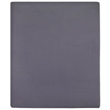 Vidaxl ausgestattete Blätter 2 St Jersey 180x200 cm Baumwoll -Anthrazit -gelöscht