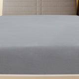 Vidaxl angepasstes Blatt Trikot 100x200 cm Baumwollgrau