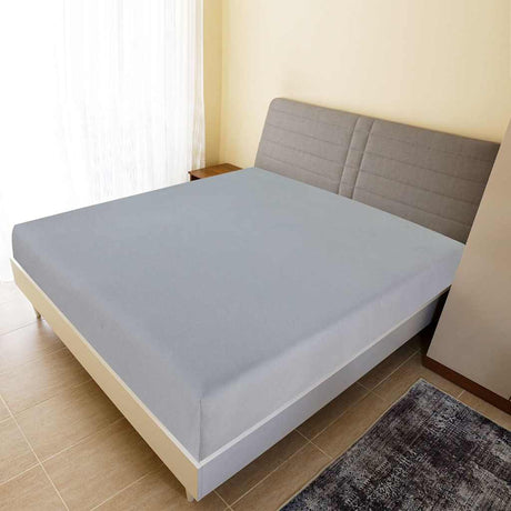 Vidaxl angepasstes Blatt Trikot 100x200 cm Baumwollgrau