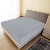 Vidaxl angepasstes Blatt Trikot 140x200 cm Baumwollgrau