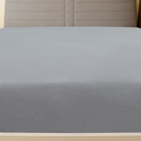 Vidaxl angepasstes Blatt Trikot 180x200 cm Baumwollgrau