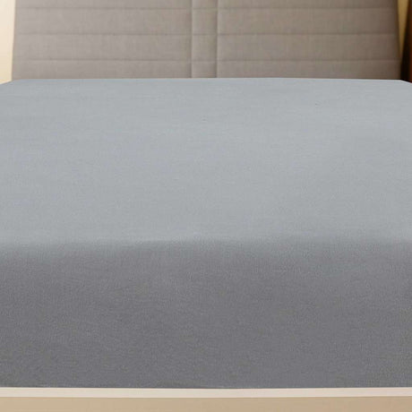 Vidaxl ausgestattete Blätter 2 St Jersey 180x200 cm Baumwollgrau