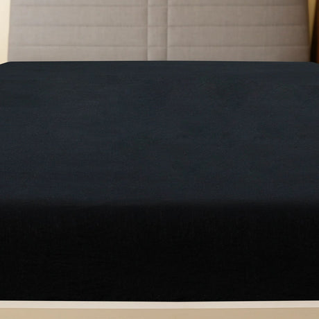 Vidaxl angepasstes Blatt Trikot 100x200 cm Baumwollschwarz