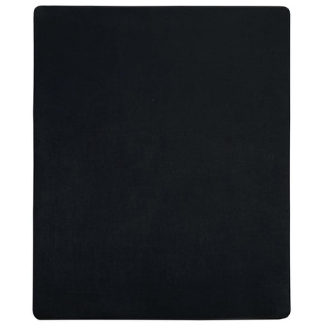 Vidaxl angepasstes Blatt Trikot 140x200 cm Baumwollschwarz