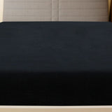 Vidaxl angepasstes Blatt Trikot 140x200 cm Baumwollschwarz