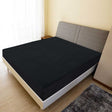 Vidaxl angepasstes Blatt Trikot 140x200 cm Baumwollschwarz