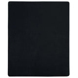 Vidaxl ausgestattete Blätter 2 St Jersey 140x200 cm Baumwollschwarz