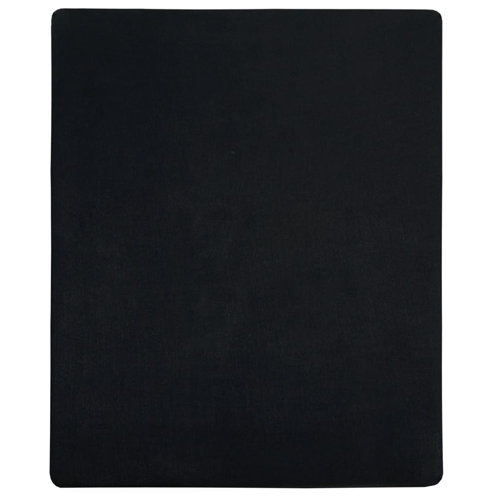 Vidaxl angepasstes Blatt Trikot 160x200 cm Baumwollschwarz