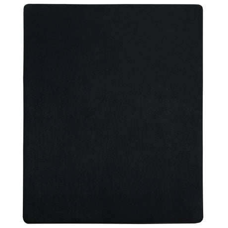 Vidaxl angepasstes Blatt Trikot 180x200 cm Baumwollschwarz