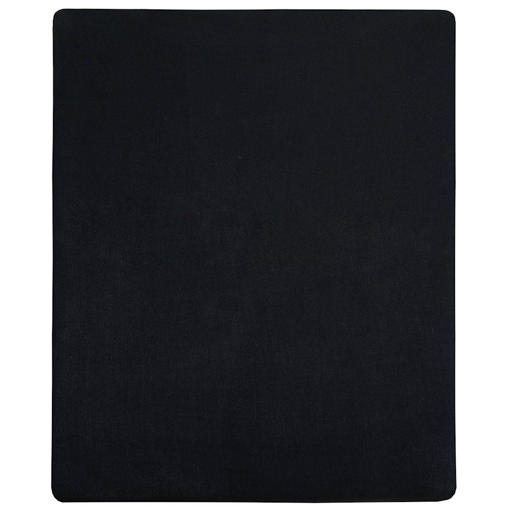 Vidaxl angepasstes Blatt Trikot 180x200 cm Baumwollschwarz