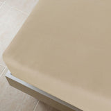Vidaxl angepasstes Blatt Jersey 100x200 cm Baumwolltaupe