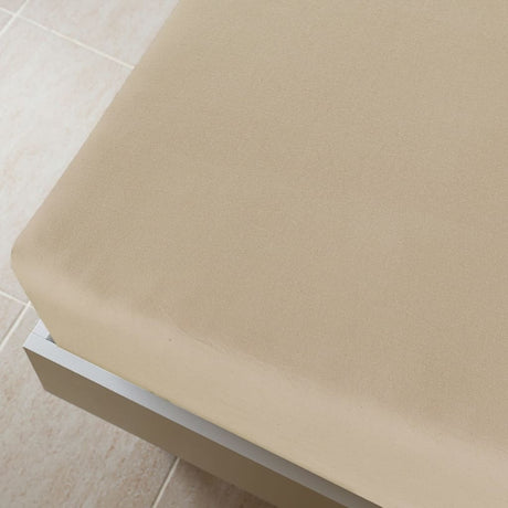 Vidaxl angepasstes Blatt Jersey 100x200 cm Baumwolltaupe