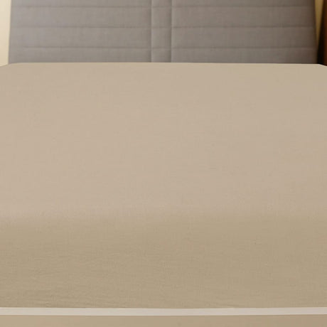 Vidaxl angepasstes Blatt Trikot 180x200 cm Baumwolltaupe
