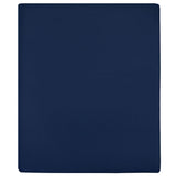 Vidaxl angepasstes Blatt Jersey 90x200 cm Baumwollmarine Blau