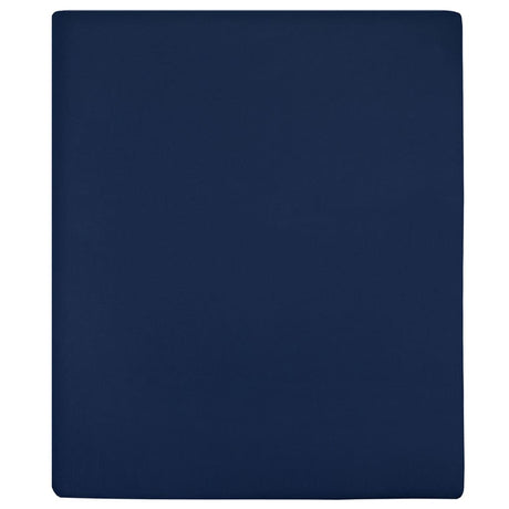 Vidaxl angepasstes Blatt Jersey 90x200 cm Baumwollmarine Blau